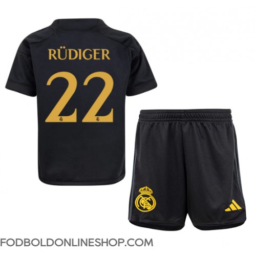 Real Madrid Antonio Rudiger #22 Tredje trøje Børn 2023-24 Kortærmet (+ Korte bukser)